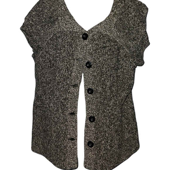 Kenneth Cole New York Button Down Short Sleeve Cardigan - Picture 3 of 3